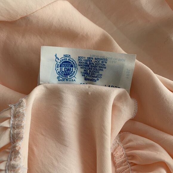 Vintage Union Made Lily Of France Midi Slip Dress Handkerchief Hem Nightgown - Picture 10 of 14
